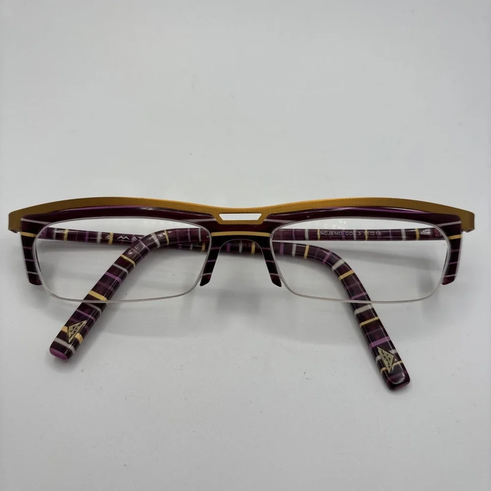 La Matta Italy ANCJEMO COL.3 51-16-135 Purple/Gold Eyeglasses Frame #D171